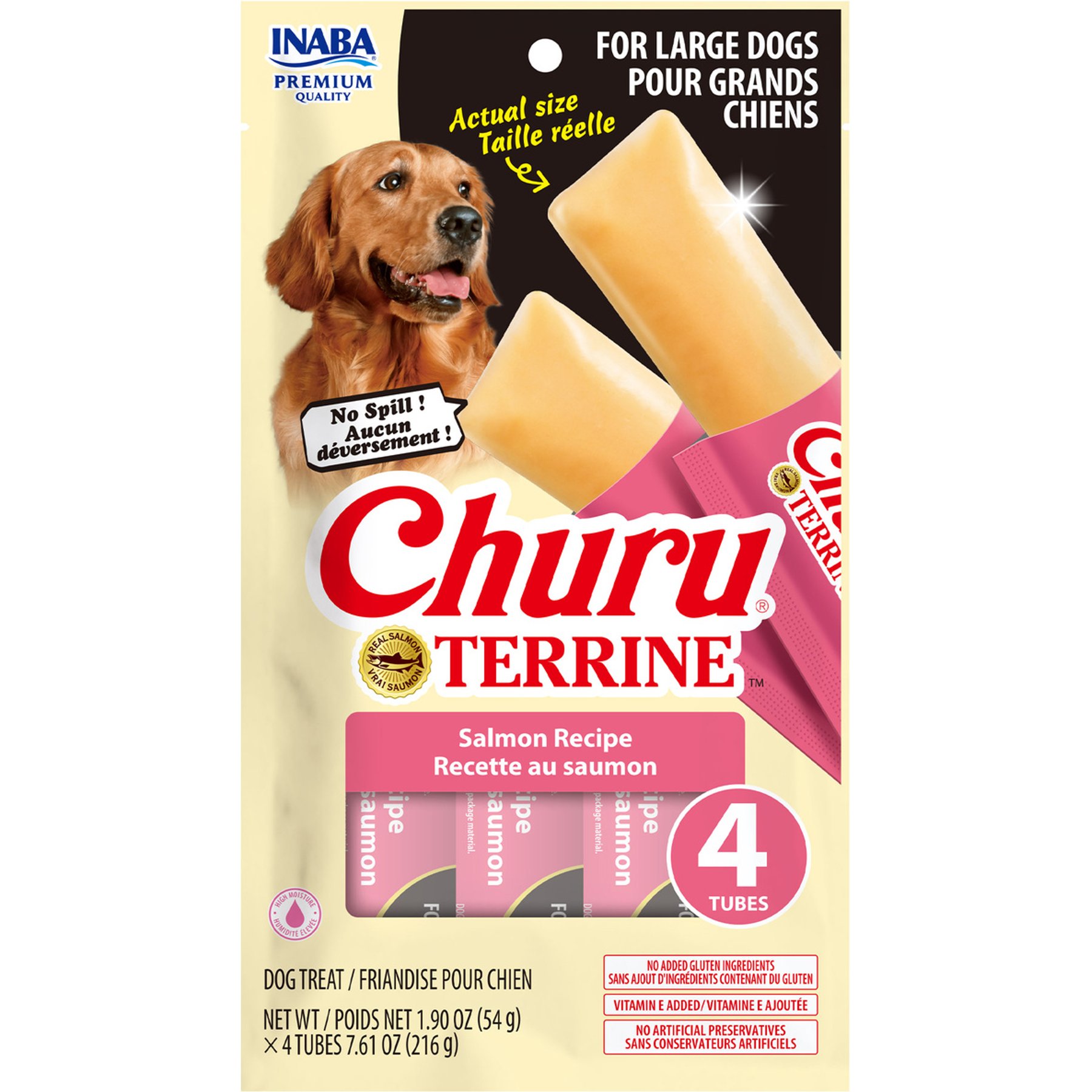 Inaba Churu Terrine Salmon Soft Dog Treat, 4 count, Large