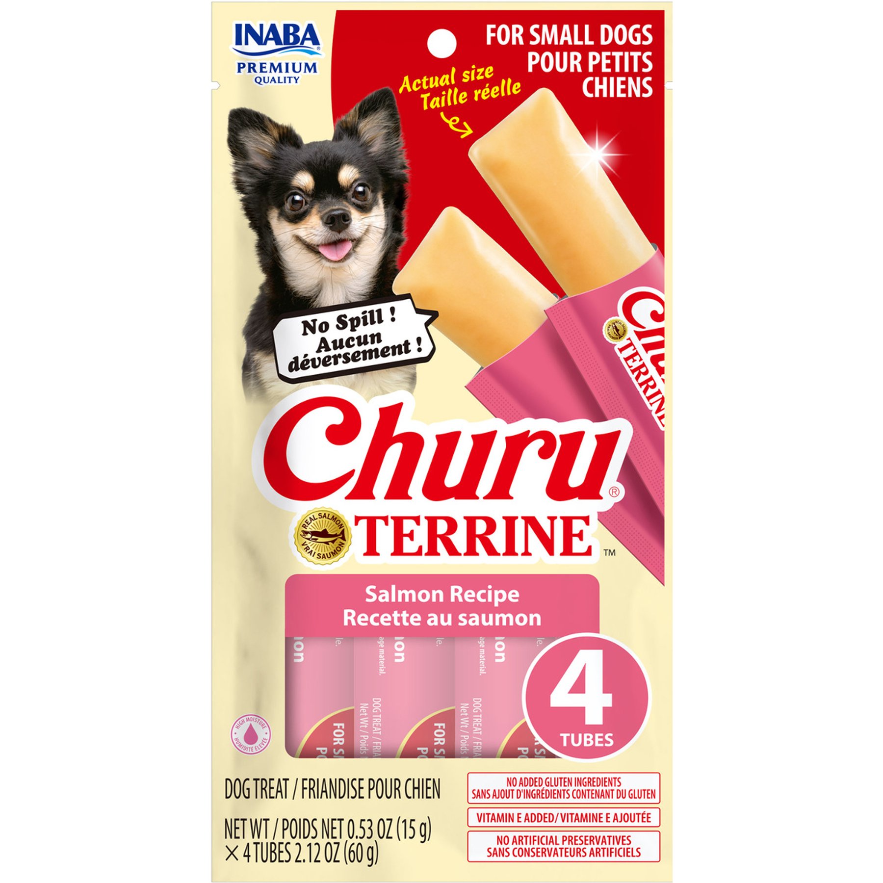 Inaba Churu Terrine Salmon Soft Dog Treat, 4 count, Small