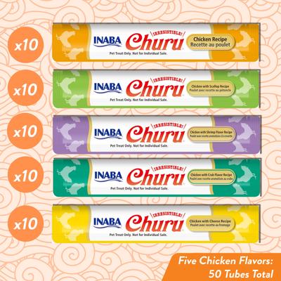 Show full view: Inaba Churu Tuna & Chicken Varieties Puree + Chicken Varities Lickable Cat Treats slide 8 of 10
