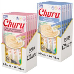 Inaba Churu Tuna Puree + Tuna with Salmon Lickable Cat Treats