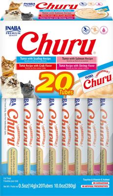Show full view: Inaba Churu Tuna & Seafood + Chicken Variety Creamy Lickable Cat Treats slide 2 of 10