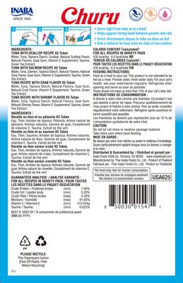 Show full view: Inaba Churu Tuna & Seafood + Chicken Variety Creamy Lickable Cat Treats slide 3 of 10