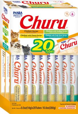 Show full view: Inaba Churu Tuna & Seafood + Chicken Variety Creamy Lickable Cat Treats slide 6 of 10