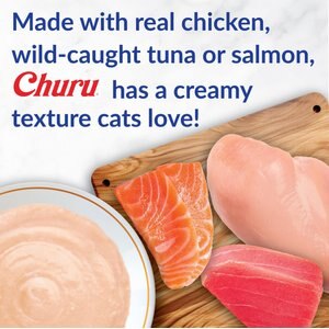 Inaba Churu Tuna & Seafood Variety Creamy Puree Grain-Free Lickable Cat Treats, 0.5-oz tube, 40 count