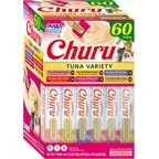 Inaba Churu Tuna Variety Creamy Puree Grain-Free Lickable Cat Treats, 0.5-oz tube, 60 count