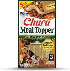 Inaba Churu Tuna with Beef Recipe Dog Food Topper, 1.69-oz tube, 3 count