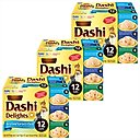 Inaba Dashi Delight Seafood Flavored Variety Pack Bits in Broth Cat Food, 2.5-oz cup, bundle of 36 