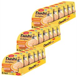 Inaba Dashi Delights Chicken Flavored Bits in Broth Cat Food, 2.5-oz cup, bundle of 18 