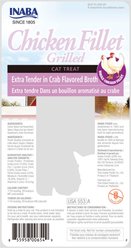 Inaba Extra Tender Grilled Chicken Fillet in Crab Flavored Broth Grain-Free Cat Treat, .9oz pouch, 6ct slide 2 of 7