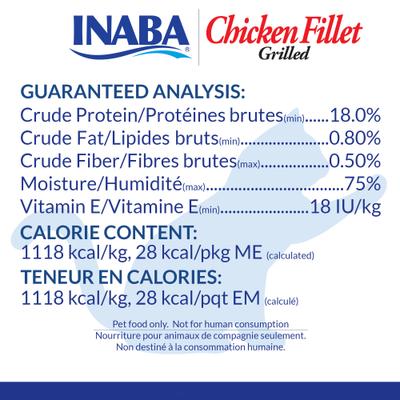 Show full view: Inaba Extra Tender Grilled Chicken Fillet in Crab Flavored Broth Grain-Free Cat Treat, .9oz pouch, 6ct slide 7 of 11