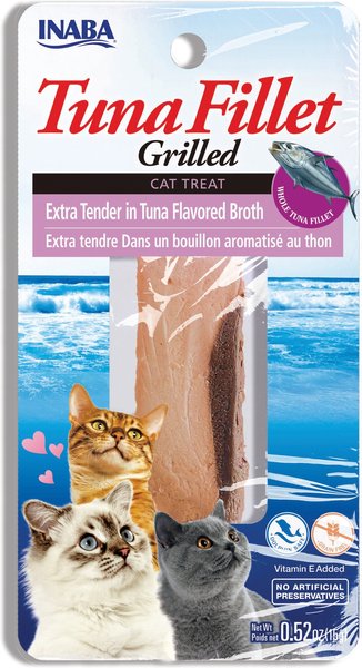 Inaba Extra Tender Grilled Tuna Fillet in Tuna Broth Grain-Free Cat Treat