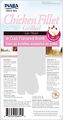Inaba Grain-Free Grilled Chicken Fillet in Crab Flavored Broth Cat Treat, 0.9-oz pouch, pack of 6 slide 2 of 7