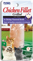 Inaba Grain-Free Grilled Chicken Fillet in Shrimp Flavored Broth Cat Treat, 0.9-oz pouch slide 1 of 7