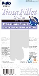 Inaba Grain-Free Grilled Tuna Fillet in Tuna Flavored Broth Cat Treat, 0.52-oz pouch, 6 count slide 2 of 7