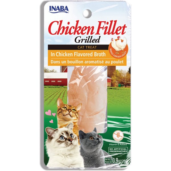 Inaba Grilled Tuna Fillet in Scallop Flavored Broth Grain-Free Cat Treats