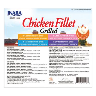 Show full view: Inaba Grilled Chicken Fillet Variety Pack Grain-Free Cat Treats, 10 Count slide 3 of 10