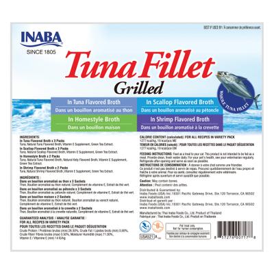 Show full view: Inaba Grilled Tuna Fillet Variety Pack Grain-Free Cat Treats, 10 count slide 3 of 9