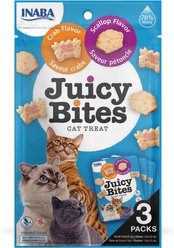 Inaba Juicy Bites Scallop & Crab Flavor Soft & Chewy Cat Treats, 0.4-oz pouch, 3 count