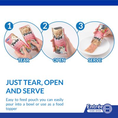 Show full view: Inaba Twin Packs Tuna & Chicken Recipe in Tuna Broth Grain-Free Cat Food Topper, 1.4-oz pouch, 2 count slide 5 of 8