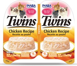 Inaba Twins Chicken Recipe Grain-Free Cat Food Topper, 1.23-oz pouch, 2 count