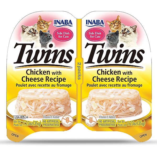 Inaba Twin Packs Chicken with Vegetables Recipe in Chicken Broth Grain-Free Dog Food Topper, 1.4-oz, pack of 2