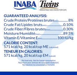Inaba Twins Tuna & Chicken Recipe Grain-Free Cat Food Topper, 1.23-oz pouch, 2 count slide 2 of 6