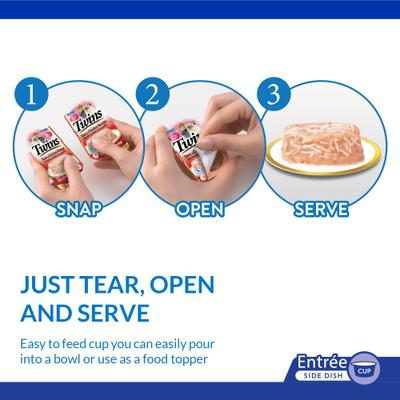 Show full view: Inaba Twins Tuna & Chicken Recipe Grain-Free Cat Food Topper, 1.23-oz pouch, 2 count slide 6 of 7