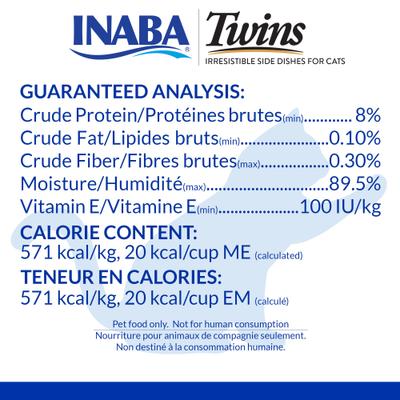 Show full view: Inaba Twins Tuna & Chicken with Scallop Recipe Grain-Free Cat Food Topper, 1.23-oz pouch, 2 count slide 7 of 8