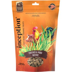 Inception Chicken & Pork Flavored Soft & Chewy Dog Treats, 4-oz bag