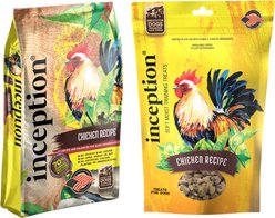 Inception Chicken Recipe Dry Food, 27-lb bag + Soft & Chewy Dog Treats, 4-oz bag