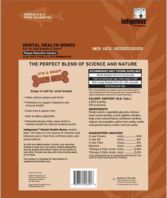 Show full view: Indigenous Pet Products Grain-Free Carrot & Pumpkin Flavored Dental Dog Treats, 13 count slide 3 of 6
