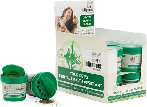 Show full view: Indigenous Pet Products Organic Sea Kelp Flakes Dental Care Dry Dog Food Topping, 2.54-oz jar slide 1 of 5