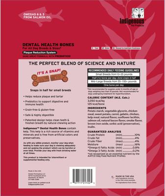Show full view: Indigenous Pet Products Smoked Bacon Grain-Free Dental Dog Treats, 13 count slide 3 of 6