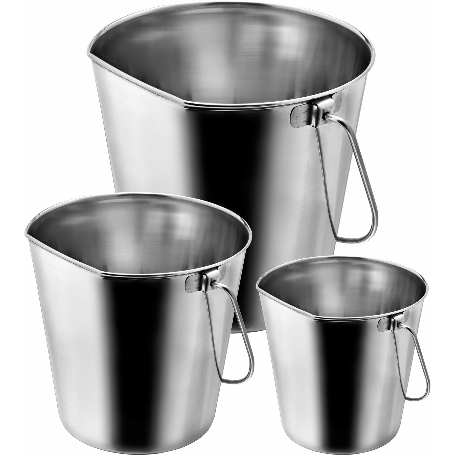 Indipets Stainless Steel Flat Sided Horse Pail, 2-qt