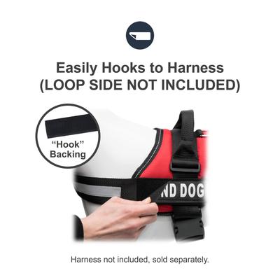 Show full view: Industrial Puppy "Blind Dog" Velcro Patches for Dog Harness, Black/White, 2 count, XX-Small slide 3 of 5