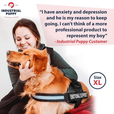 Show full view: Industrial Puppy Emotional Support Animal ESA Reflective Dog Harness, Black, X-Large: 30 to 39-in chest slide 2 of 9