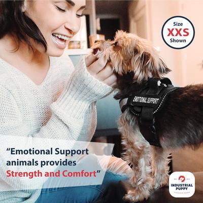 Show full view: Industrial Puppy Emotional Support Animal ESA Reflective Dog Harness, Black, X-Large: 30 to 39-in chest slide 3 of 9