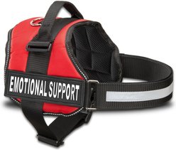 Industrial Puppy Emotional Support Animal ESA Reflective Dog Harness, Red, Medium: 24 to 29-in chest