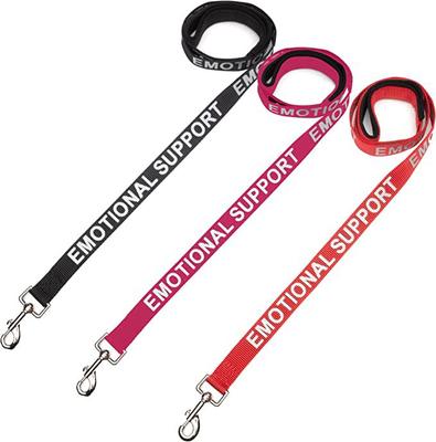 Show full view: Industrial Puppy Emotional Support Dog ESA Nylon Reflective Dog Leash, Black, 4-ft long, 1-in wide slide 4 of 6