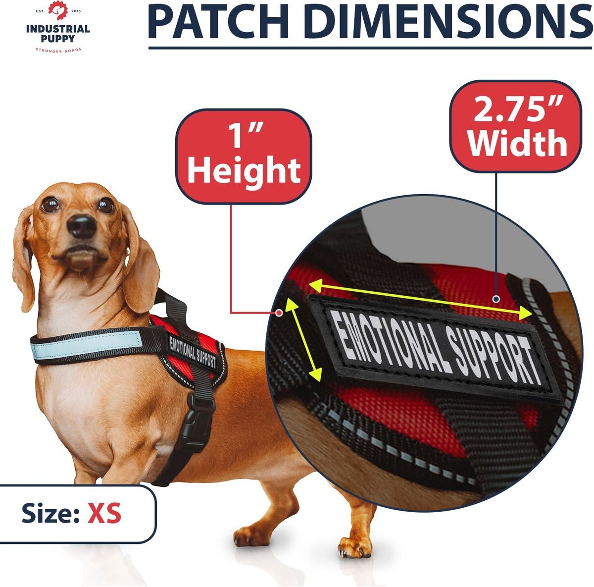 Industrial Puppy Emotional Support Dog Patches