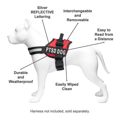 Show full view: Industrial Puppy PTSD Dog Harness Patches, 2 count, Small slide 6 of 8