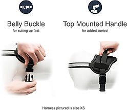 Industrial Puppy Reflective Hook & Loop Strap Dog Harness, Black, Medium slide 2 of 5