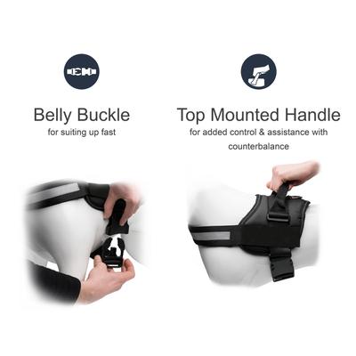 Show full view: Industrial Puppy Reflective Hook & Loop Strap Dog Harness, Black, XX-Large slide 3 of 7