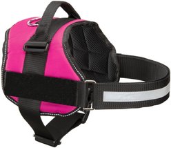 Industrial Puppy Reflective Hook & Loop Strap Dog Harness, Pink, Medium