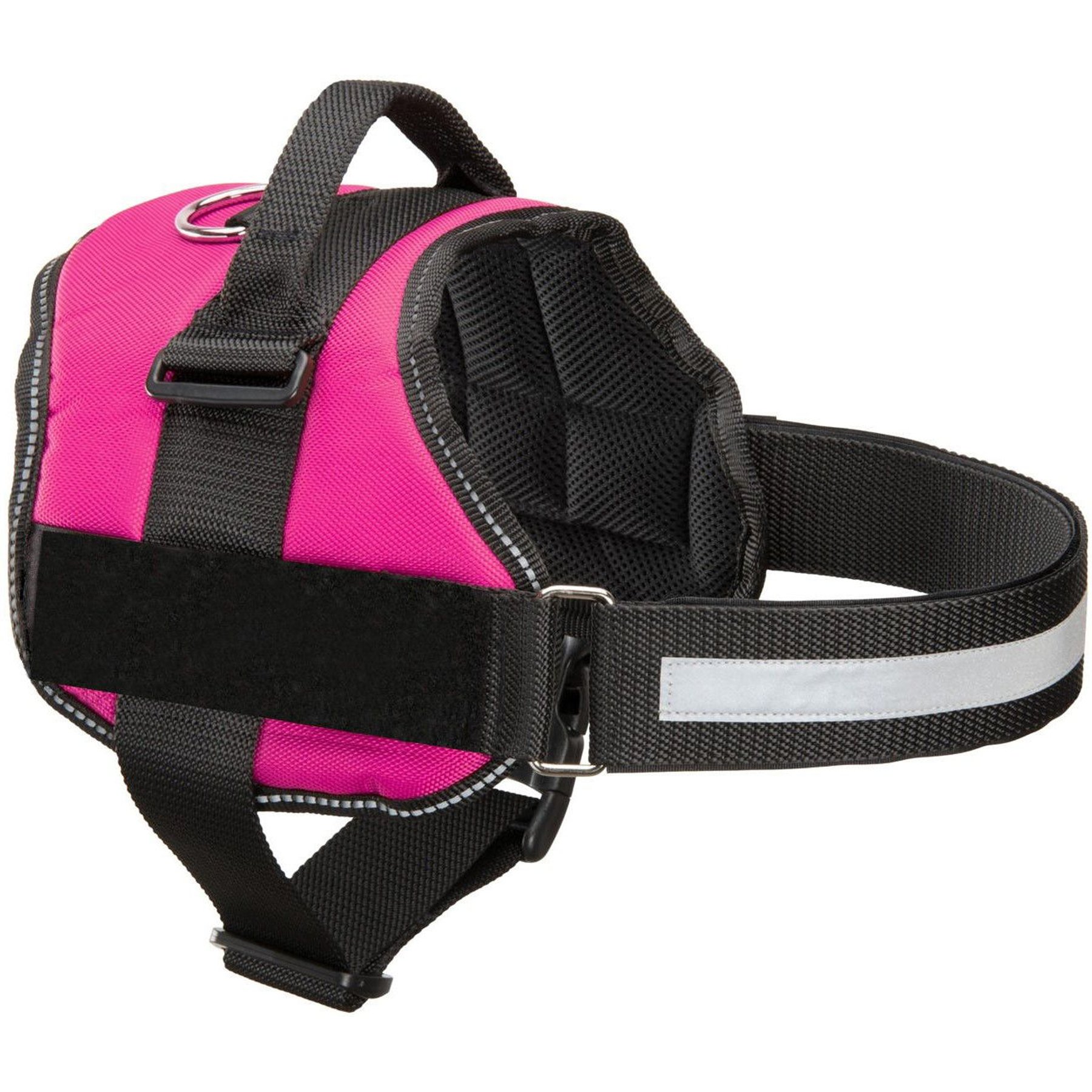 Industrial Puppy Reflective Hook & Loop Strap Dog Harness, Pink, XX-Large