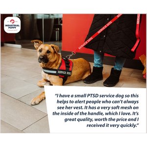 Industrial Puppy Reflective Service Dog Harness & Leash, Red, X-Large: 30 to 39-in chest