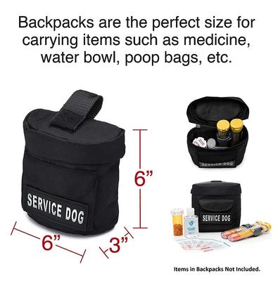 Show full view: Industrial Puppy Service Dog Harness Saddle Bag, 2 count slide 2 of 3