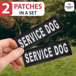 Industrial Puppy Service Dog Patches for Service Dog Vest, 2 count, Small