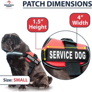 Industrial Puppy Service Dog Patches for Service Dog Vest, 2 count, Small