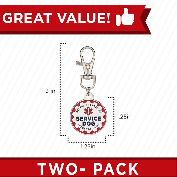 Industrial Puppy Service Dog Tag, 2 count